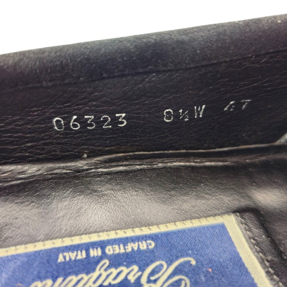 Vintage Bragano Cole Haan Italy Men 8.5W Black Suede Horsebit Loafers Dress Shoe - Picture 7 of 11